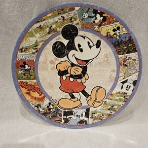 Mickey Mouse Zak Designs Disney Comic Strips 11" Plate Round Vintage
